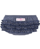 Faux Denim Knit Ruffle Butts Bloomer