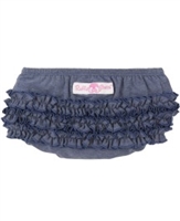 Faux Denim Knit Ruffle Butts Bloomer