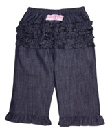 Denim Ruffle Crawler Jeans