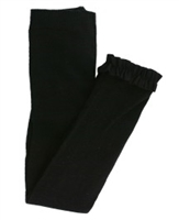 Black Footless Ruffle Tights